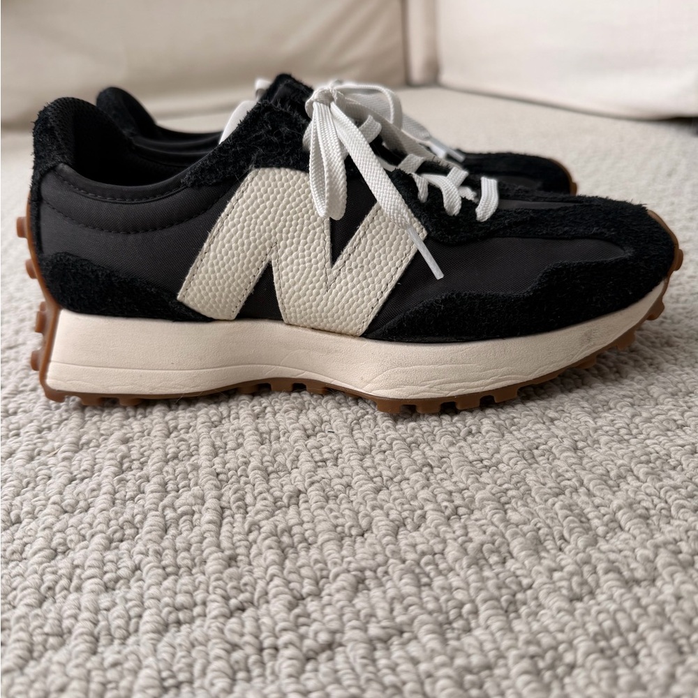 New Balance Black & White Retro Runner Sneakers